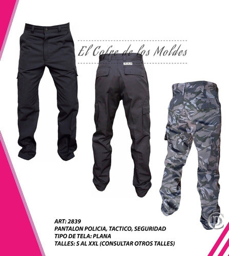 Molde Digital Pantalon Policia, Tactico, Pack Talles S A Xxl 1