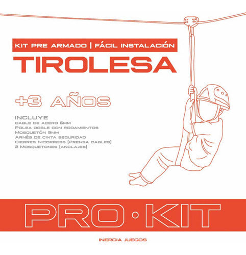 Tirolesa Pro-kit 25mts 2