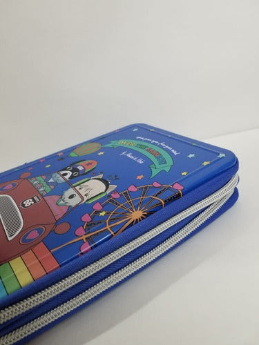 Accesorios Camea Animated Metal 2-Tier School Pencil Case - Dog Design 6