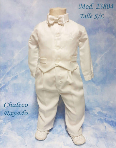 RIVADAVIA BEBES Conjunto Traje Bebe Chaleco Camisa Y Pantalon 3 A 9 Meses 0