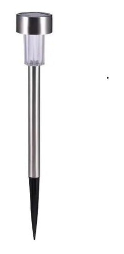 Etheos Pack of 6 Solar Stake Lights for Garden and Outdoor Decoration - Stainless Steel 0