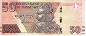 Zimbabwe Billete De 50 Dólares Año 2020 Pick 105 -  Sin Circ 0