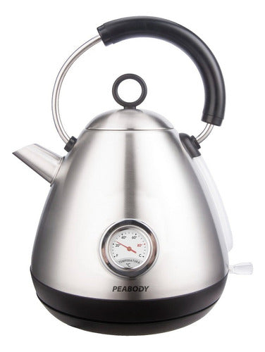 Peabody Stainless Steel Electric Kettle with Measuring Window 1.7L 0