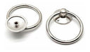 Honjie Drawer Ring Pull Drop Ring Knobs In Silver Tone - (5 Pcs) 2