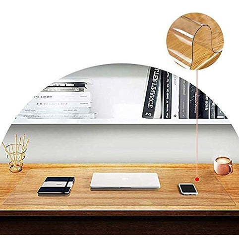 Bubm Clear Multifunctional Desk Pad, Table Mat 35.4x17 PVC Re 1