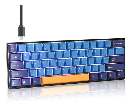 Ussixchare Nautilus 60% Teclado Mecánico Teclado Para Juegos 0