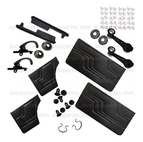 Kit Completo Paneles Tapizados Fiat 147+apoyabrazos+manijas+grampas 3