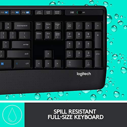 Logitech MK345 Wireless Combo Full-Size Keyboard with Wrist Rest and Comfortable Mouse 3