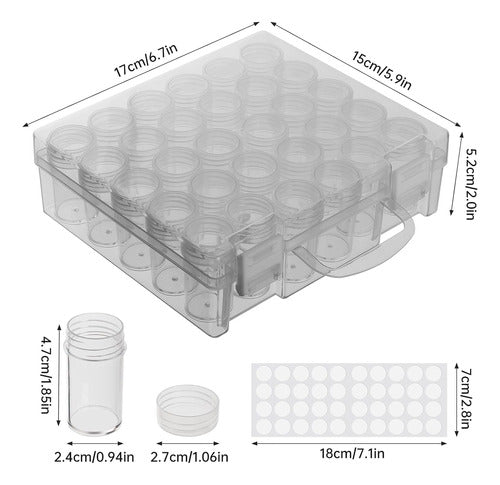 Huaxiangoh Transparent Storage Box for Painting with 30 Slots 5