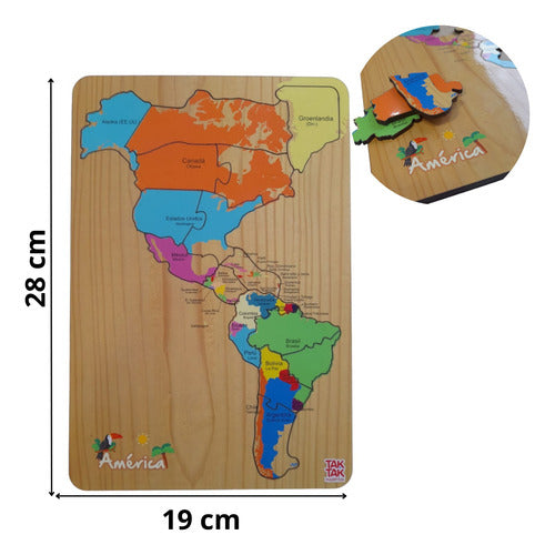 Celebrationtime Wooden Puzzle Map of America - Educational Fun 1