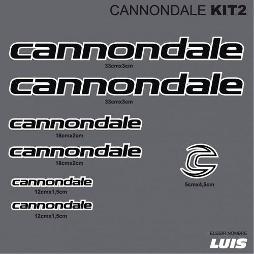 Lookme Design Juego Calcos Cannondale Kit 2 1