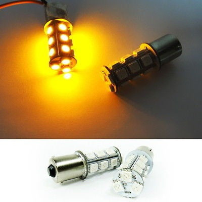 KINSTECH 2 X 1156 7506 P21W High Power Amber 18 SMD LED Front Bulbs 1