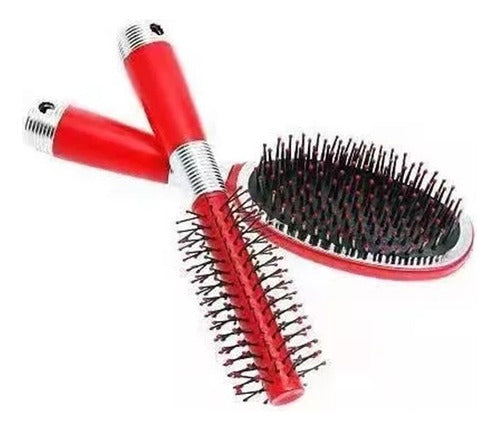 M&Q Regalos Kit Cepillos X5 Peine Neumático Brushing Espejo Broche 3