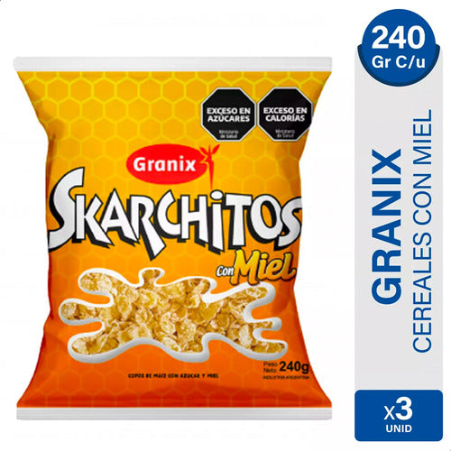 Skarchitos Con Miel Copos Maiz Azucarados Cereal Granix X3 0