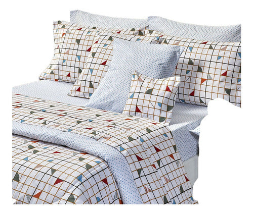 Danubio Basic Modern Design 2 1/2 Bed Sheets Set 12