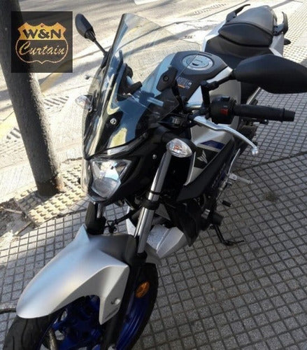 Parabrisas Negro Yamaha Mt03 V2 Curtain Um 3