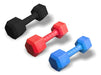 CALUMA Hexagonal Dumbbell 1kg - Fixed Weight PVC Filled 0