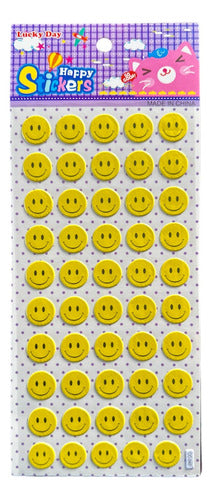 MOMO 11 Stickers Puffy Con Relieve De Smiles X 20 Planchas 2