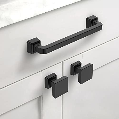 Asidrama 20 Pack 5 Inch Matte Black Kitchen Cabinet Handles 1