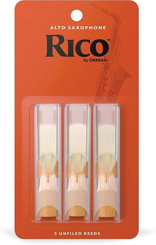 Rico Cañas Para Saxo Tenor Strength 3.5 Paquete De 3 Unid 0