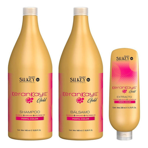 Kit Silkey Kerankaye Color Shampoo + Bálsamo + Extracto 3c 0