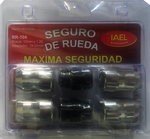 Seguro Rueda Antirobo 4 Tuercas+seg 4 Iael Rr-104 1