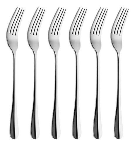 Larhaus Set X12 Tenedores De Mesa New York Silver 20.5cm 0