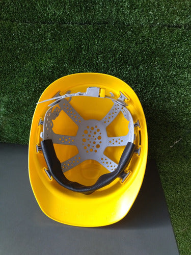 Casco De Seguridad Industrial Obra Arnes Simple Amarillo Dp 3