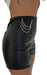Elegant High-Waisted Black Women's Coated Shorts by Novus 2