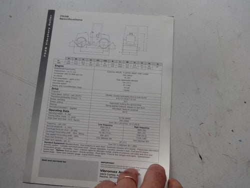 Vibromax Folleto Tractor Aplanadora Vibromax 752b Antiguo Compactado 1