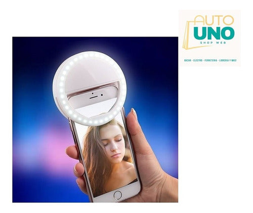 Rechargeable Selfie Cell Phone Ring Light LED Selfie Tablet Ring Light 36 LEDs 1