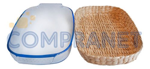 Compranet Glass Serving Dish with Removable Wicker Base 34 cm, 13097 6