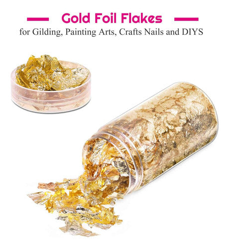 Paxcoo Gold Flakes for Nails and Crafts - 10 Grams 1