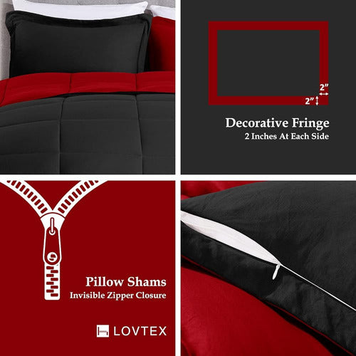 Lovtex 2pcs Twin Comforter Set - Ultra Soft Washed Microfibe 3