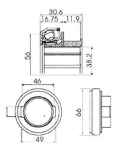 SKF Crapodina Embrague Chevrolet Aveo Vectra Astra Zafira 38mm 3