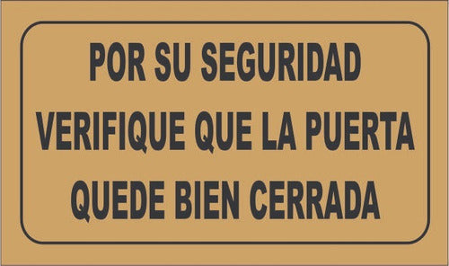 Calco Bajo Vidrio Doble Faz Por Su Seguridad Verifique 0