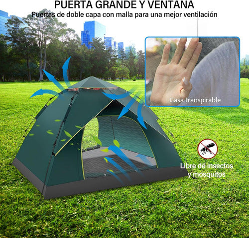 OutdoorAdventure Large Iglu Tent for 4 People with Waterproof Rainfly 1