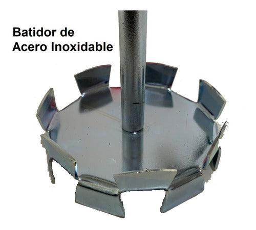 Mezclador Batidor Liquidos Acero Inoxidable De Laboratorio 4