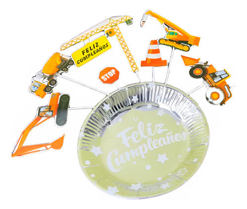 Shop Leslies Cakes Adorno Torta Cake Topper Cumpleaños Tractor Amarillo Camion 0