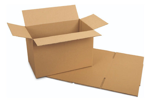 Reinforced Moving Box 20x15x15 Pack of 50 - Made of Corrugated Cardboard 0