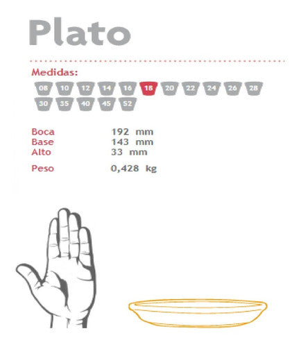 Platos Para Macetas N 18 Barro Blum 3