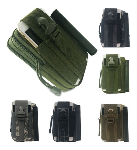 Riñonera Molle Edc Tactico Militar Con Porta Celular Verde 2