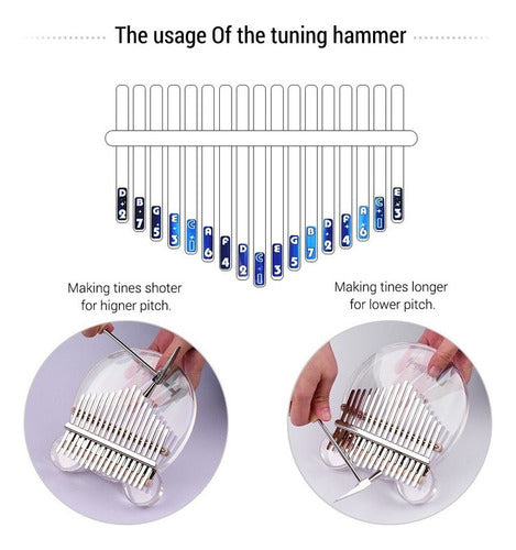 . Material Acrílico Para Piano De Polegar Kalimba De 17 1