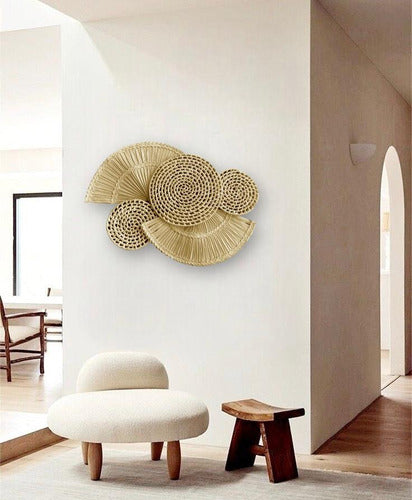 Decoração De Parede Boho Composição Cestos Palha Nice 2