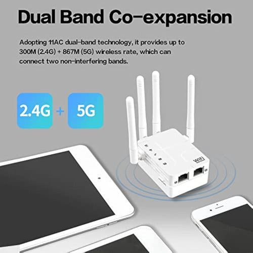 BUANIIH WiFi Amplifier, WiFi Extender, WiFi Extenders 4