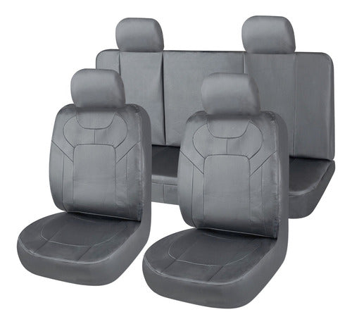 Iael Universal Complete Grey Eco-Leather Car Seat Cover 0