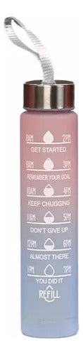 Generic Mini Water Bottle Motivational Time Marker 280 ML 1