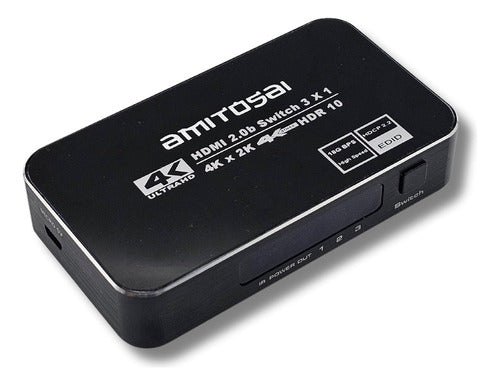 Amitosai HDMI 3x1 Switch 4K HDR10, HDCP 2.2 0