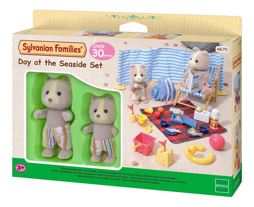 Sylvanian Families Set Playa Picnic Accesorios + 2 Figuras 0