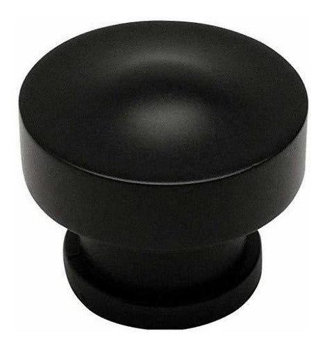 Cosmas 704FB 10 Pack - Black Round Contemporary Cabinet Hardware Knob - 1-1/4 Diameter 0